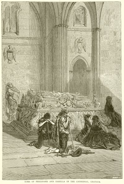 Graven til Ferdinand og Isabella i katedralen, Granada av English School
