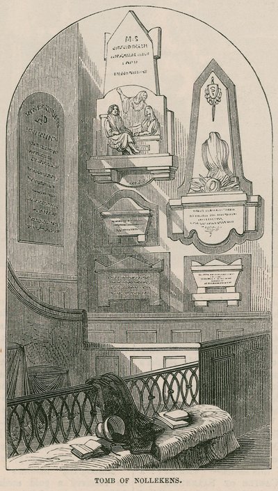 Graven til kunstneren Joseph Nollekens, Paddington Church, London av English School
