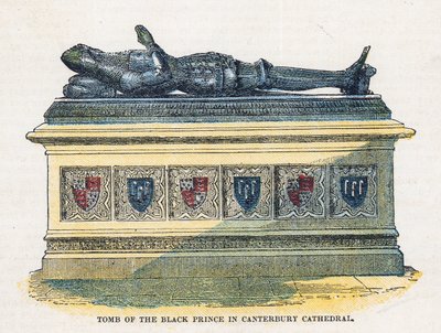 Graven til den svarte prinsen i Canterbury katedral av English School