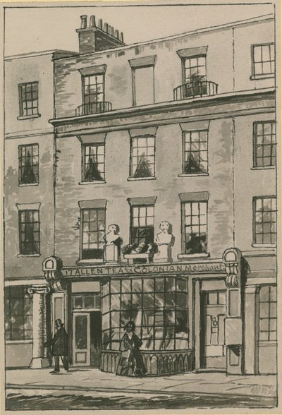 Toms Coffee House, 17 Russell Street, Covent Garden (wc på papir) av English School
