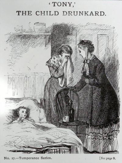 Tony, barnefylleren, ca. 1860 av English School