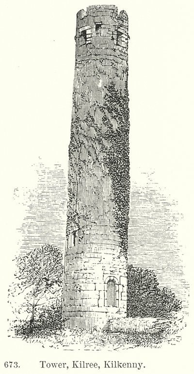 Tårnet, Kilree, Kilkenny (gravering) av English School