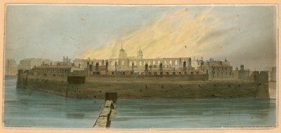 Tower of London Fire, 1841 av English School