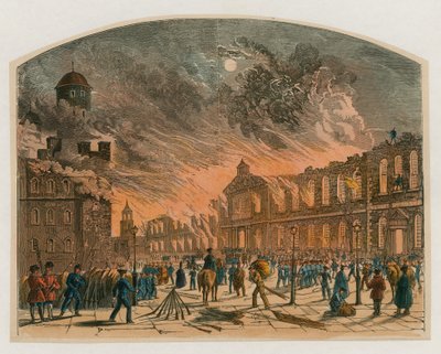 Tower of London Fire, 1841 av English School