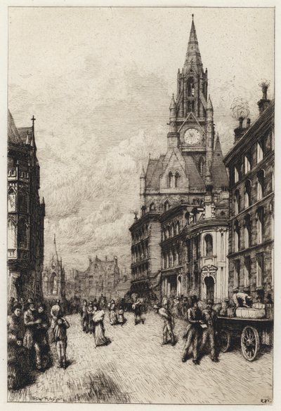 Rådhus, Manchester (radering) av English School