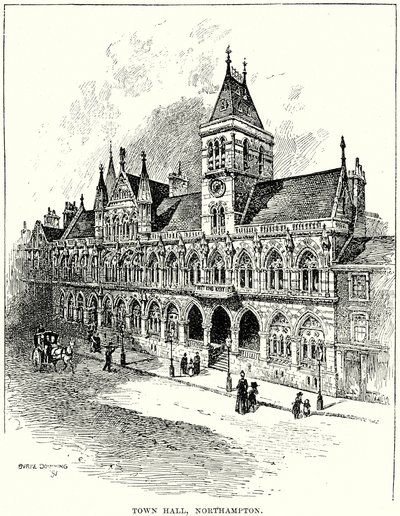 Rådhuset, Northampton (gravering) av English School