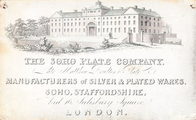 Handelskort, The Soho Plate Company av English School
