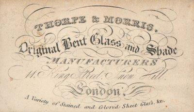 Trade card, Thorpe & Morris av English School