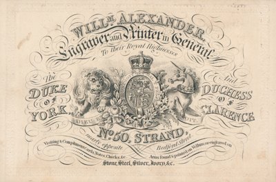 Byttekort, William Alexander av English School