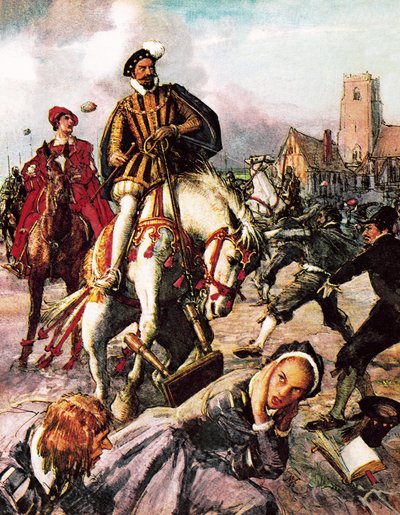 Tragedie på St. Bartolomeusdagen, 1572 av English School