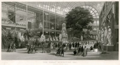 Transept Looking North, Great Exhibition, 1851 av English School