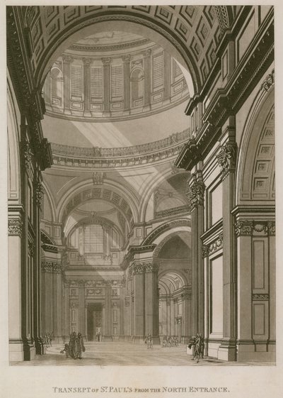 Transept av St Pauls Cathedral London, fra den nordlige inngangen av English School