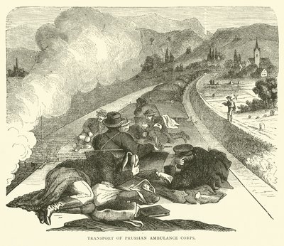 Transport av det prøyssiske ambulansekorpset, november 1870 av English School