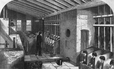 Tread-Wheel og Oakum-Shed ved City Prison, Holloway, fra 