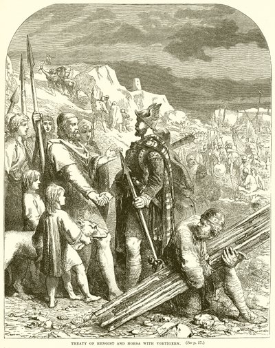 Hengist- og Horsa-traktaten med Vortigern av English School