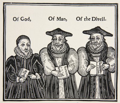 Triple Episcopacie , satire av Puritan Party of Laud og hoffbiskopene, fra en traktat fra 1641 av English School