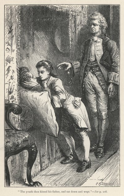 Tristram Shandy, The Death Of Le Fevre (gravering) av English School