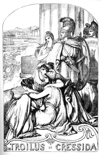 Troilus et Cressida - (Troilus og Cressida) - Illustrasjon i "" Works complete by William Shakespeare""" 1866 - Illustrasjonene og den generelle formen til denne utgaven er lånt fra Cassells illustrerte Shakespeare, utgitt i London av English School