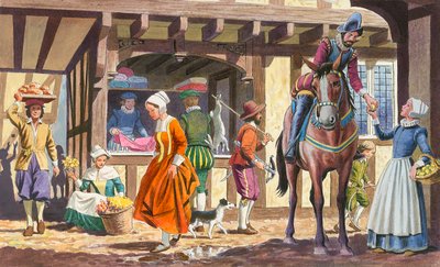 Tudor byscene av English School