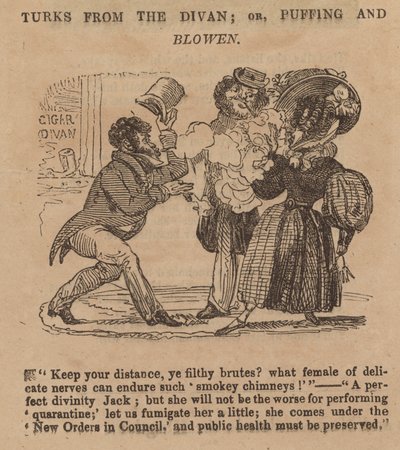 tyrkere fra Divan; eller, Puffing og Blowen; tegnefilm av English School