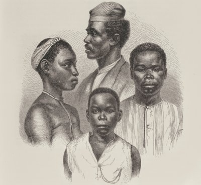 Typer fra Loango-kysten, fra menneskehetens historie, bind III, av prof. Friedrich Ratzel, 1898 av English School
