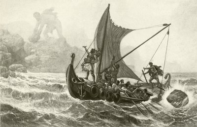 Ulysses som trosser kyklopen (gravyr) av English School