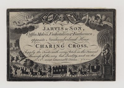 Undertakers, Jarvis og Son, handelskort av English School
