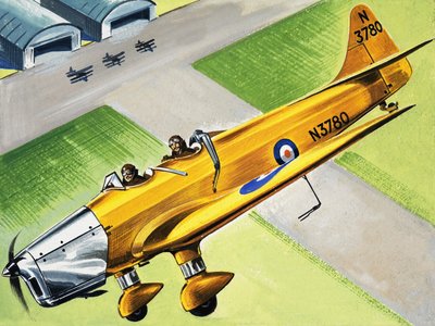 Uidentifisert fly som flyr over kleshengere av English School