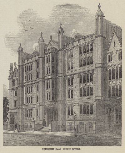 University Hall, Gordon-Square (gravering) av English School