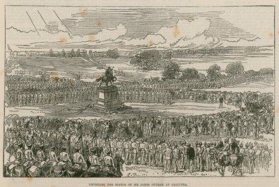 Avduking av statuen av Sir James Outram i Calcutta av English School