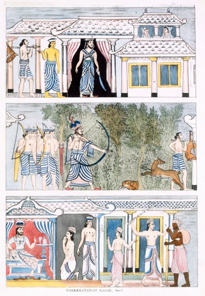 Usseeratanam Rajah, del I, fra The History and Doctrine of Buddhism av Edward Upham, 1829 (se også 414248) av English School