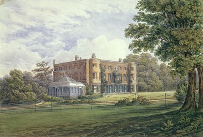 Valentines House, Ilford, Essex, ca. 1835 (wc på papir) av English School
