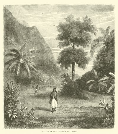 Dal i det indre av Tahiti av English School