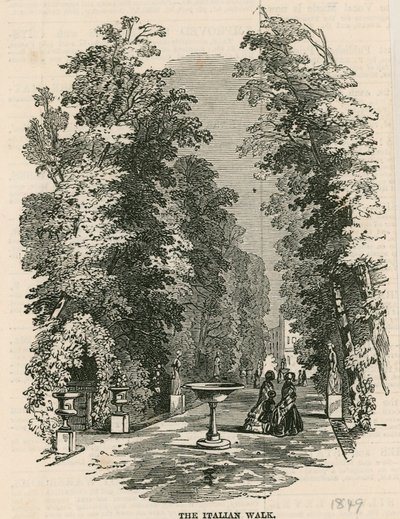 Vauxhall Gardens, London: Den italienske vandringen av English School