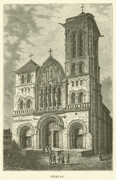 Vezelay (gravering) av English School