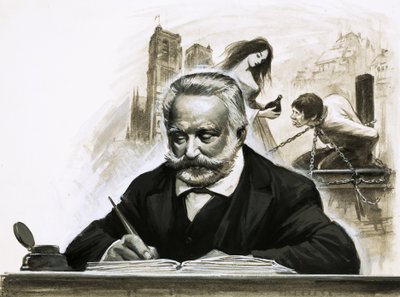 Victor Hugo skriver sin roman Notre Dame de Paris av English School