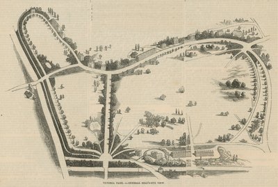 Victoria Park, generell fugleperspektiv av English School