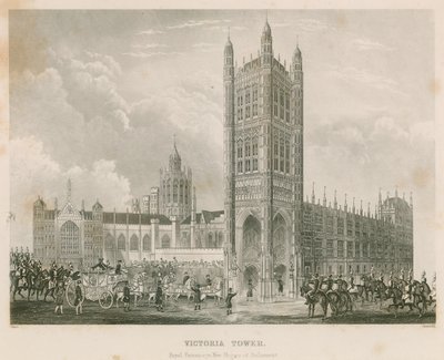 Victoria Tower, Palace of Westminster, London av English School