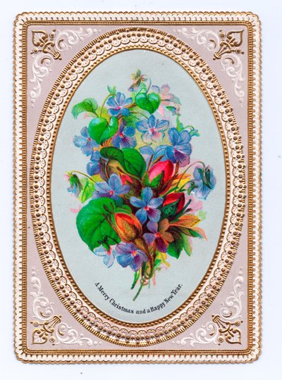 Viktoriansk julekort, ca. 1880 av English School