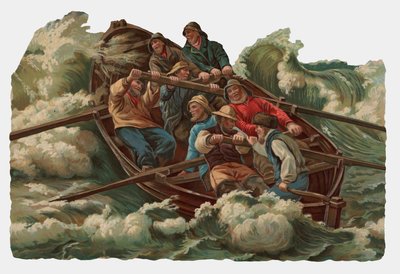 Viktorianske utklipp (chromolitho) av English School