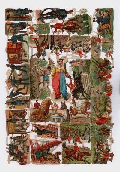 Viktorianske utklipp (chromolitho) av English School