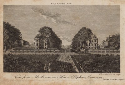 Utsikt fra Mr Ackermans hus, Clapham Common, Surrey av English School