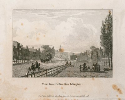 Utsikt fra Pullins Row, Islington av English School