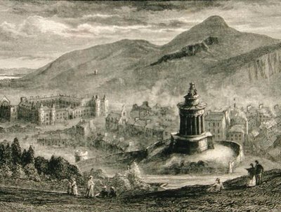 Utsikt fra Burns-monumentet, Calton Hill, Edinburgh ca. 1880, fra 