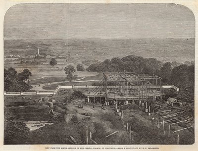 Utsikt fra det sørlige galleriet til Crystal Palace på Sydenham av English School