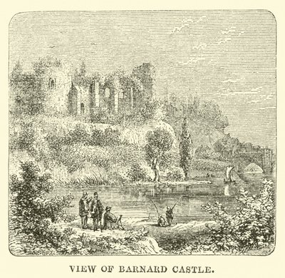 Utsikt over Barnard Castle av English School