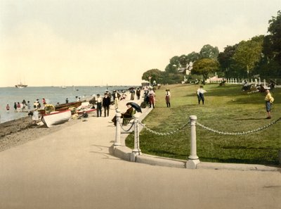 Utsikt over Cowes (håndfarget bilde) av English School