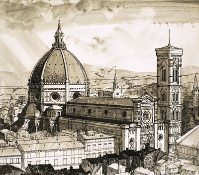 Utsikt over Firenze av English School