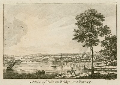 Utsikt over Fulham Bridge ved Putney av English School