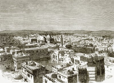 Utsikt over Jerusalem fra over Hiskias basseng av English School